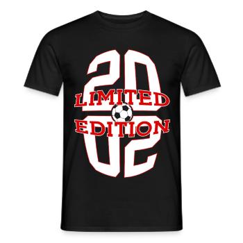 24E ANNIVERSAIRE DE FOOTBALL EN ÉDITION LIMITÉE 2002 - T-shirt homme - noir - Devant - AI Model Male 178 light (178cm)