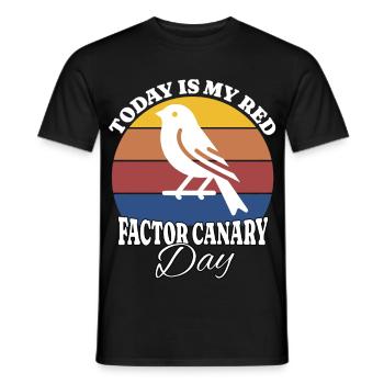 Roter Kanarienvogel Canari facteur rouge - T-shirt homme - noir - Devant - AI Model Male 178 light (178cm)