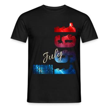 65th Birthday Gift Original July 1961 - Men's T-Shirt - black - Front - AI Model Male 178 light (178cm)