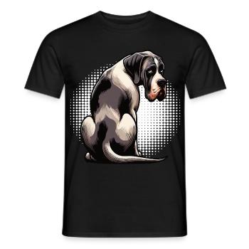 Great Dane Great Dane Owner Great Dane Fan - Men's T-Shirt - black - Front - AI Model Male 178 light (178cm)