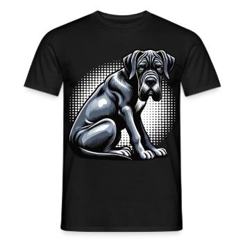 Great Dane Great Dane Owner Great Dane Fan - Men's T-Shirt - black - Front - AI Model Male 178 light (178cm)