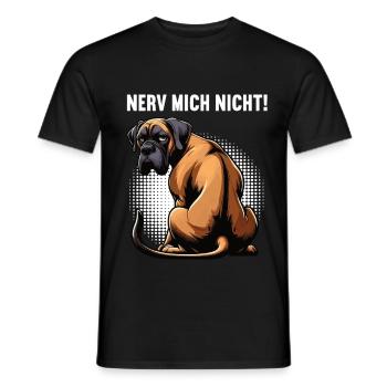 Nerv Mich Nicht Deutsche Dogge Doggen Doggenhalter - Männer T-Shirt - Schwarz - Vorne - AI Model Male 178 light (178cm)