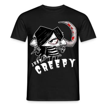 Cute, creepy creature. Horror & Halloween - Men's T-Shirt - black - Front - AI Model Male 178 light (178cm)