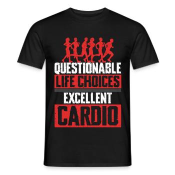Marathon Marathonläufer Laufen Excellent Cardio - Männer T-Shirt - Schwarz - Vorne - AI Model Male 178 light (178cm)