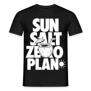 Plan zéro Sun Salt Conception Tropicale - T-shirt homme - noir - Devant - AI Model Male 178 light (178cm)
