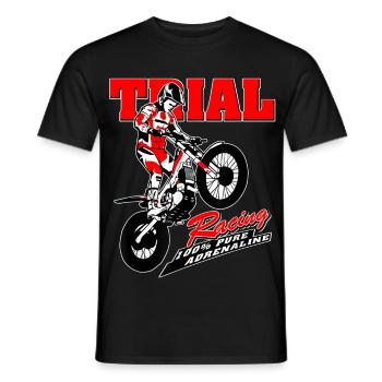 Trial-Rennen Motorradadrenalin - Männer T-Shirt - Schwarz - Vorne - AI Model Male 178 light (178cm)