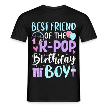 Best Friend of The K Pop Birthday Boy - Männer T-Shirt - Schwarz - Vorne - AI Model Male 178 light (178cm)