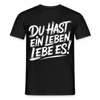 Lebe dein Leben - Männer T-Shirt - Schwarz - Vorne - AI Model Male 178 light (178cm)