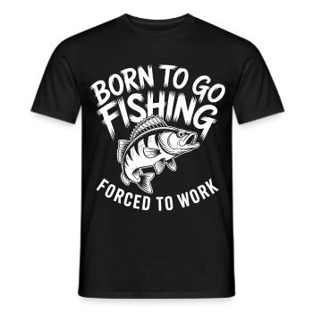 Geboren zum Angeln - Männer T-Shirt - Schwarz - Vorne - AI Model Male 178 light (178cm)