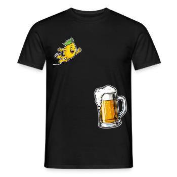 Radler Beer Funny Lemon Party Mood - Men's T-Shirt - black - Front - AI Model Male 178 light (178cm)