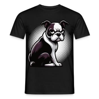 Boston Terrier Boston Terrier Owner Bostie - Men's T-Shirt - black - Front - AI Model Male 178 light (178cm)