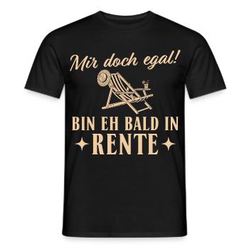Ruhestand Liegestuhl Eh bald in Rente - Männer T-Shirt - Schwarz - Vorne - AI Model Male 178 light (178cm)