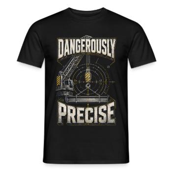 Opérateur de grue Opérateur de grue dangereusement précis - T-shirt homme - noir - Devant - AI Model Male 178 light (178cm)
