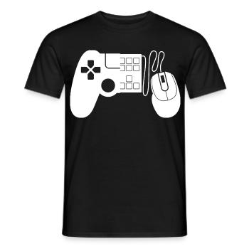 Gaming Controller - Männer T-Shirt - Schwarz - Vorne - AI Model Male 178 light (178cm)