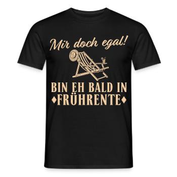 Altersteilzeit Liegestuhl Eh bald in Frührente - Männer T-Shirt - Schwarz - Vorne - AI Model Male 178 light (178cm)