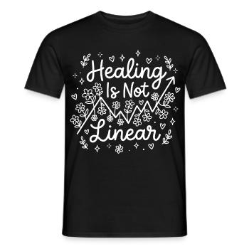 Die Heilung psychischer Gesundheit ist nicht linear - Männer T-Shirt - Schwarz - Vorne - AI Model Male 178 light (178cm)