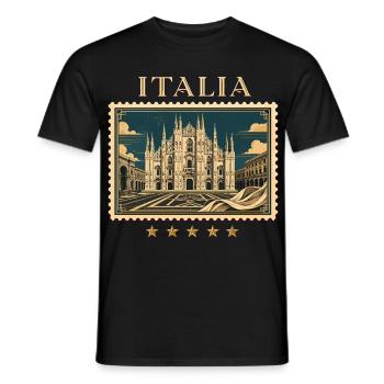 Mailand Eleganz als Reisemarke - Männer T-Shirt - Schwarz - Vorne - AI Model Male 178 light (178cm)