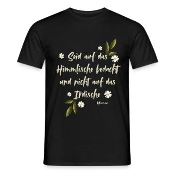 Christlicher Bibelvers | Jesus Glaube Geschenk - Männer T-Shirt - Schwarz - Vorne - AI Model Male 178 light (178cm)