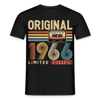 60e anniversaire, 60 ans - T-shirt homme - noir - Devant - AI Model Male 178 light (178cm)
