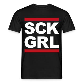 Chemise SCK GRL – Déclaration sur le streetwear alternatif - T-shirt homme - noir - Devant - AI Model Male 178 light (178cm)