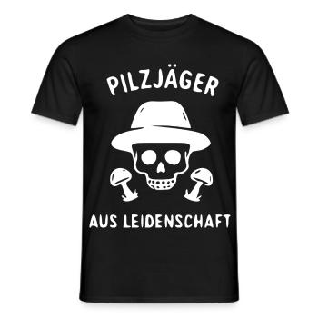 Pilzjäger aus Leidenschaft - Männer T-Shirt - Schwarz - Vorne - AI Model Male 178 light (178cm)