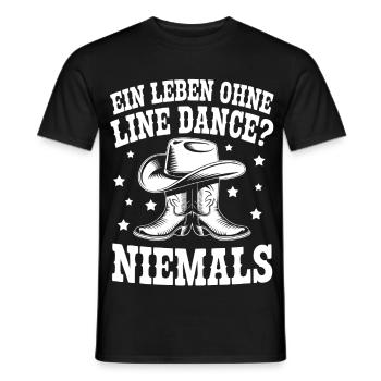 Ein Leben Ohne Line Dance Niemals - Männer T-Shirt - Schwarz - Vorne - AI Model Male 178 light (178cm)