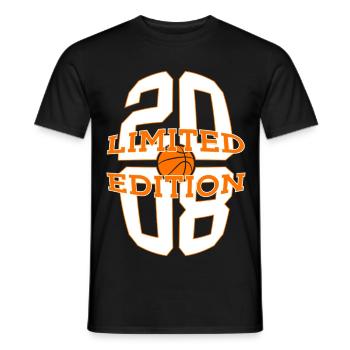 ÉDITION LIMITÉE 2008 BASKETBALL 18E ANNIVERSAIRE - T-shirt homme - noir - Devant - AI Model Male 178 light (178cm)