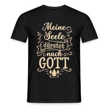 Christlicher Bibelvers | Jesus Glaube Geschenk - Männer T-Shirt - Schwarz - Vorne - AI Model Male 178 light (178cm)