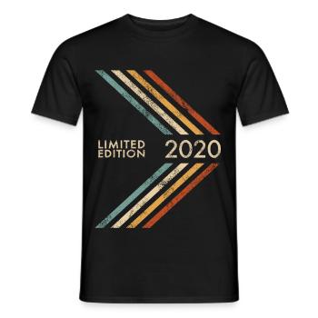 Édition limitée 2020 Anniversaire Girl and Boy - T-shirt homme - noir - Devant - AI Model Male 178 light (178cm)