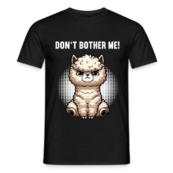 Ne me dérange pas, Alpaga Lama, Alpaga Propriétaire d’Alpagas, Alpagas - T-shirt homme - noir - Devant - AI Model Male 178 light (178cm)