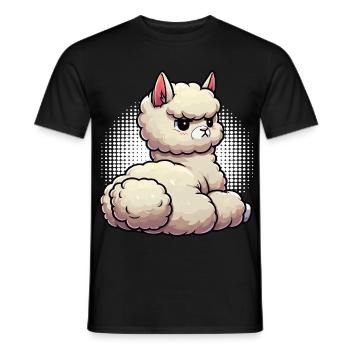 alpaca llama owner alpaca llamas llamas llamas - Men's T-Shirt - black - Front - AI Model Male 178 light (178cm)