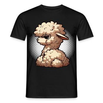 alpaca llama owner alpaca llamas llamas llamas - Men's T-Shirt - black - Front - AI Model Male 178 light (178cm)