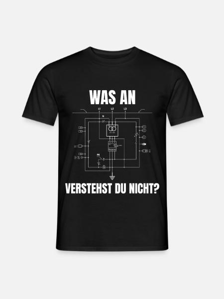 Elektriker Schaltplan Spruch Handwerker - Männer T-Shirt - Schwarz