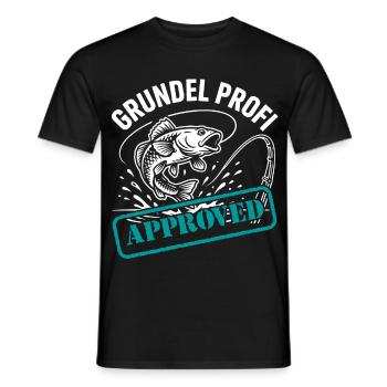 Grundeln_angeln_lustiger_Grundelspruch_221 - T-shirt homme - noir - Devant - AI Model Male 178 light (178cm)