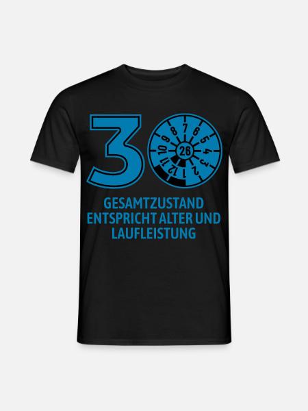 HU Juli 2026 - 30 Jahre - Geburtstag Geschenk - Männer T-Shirt - Schwarz