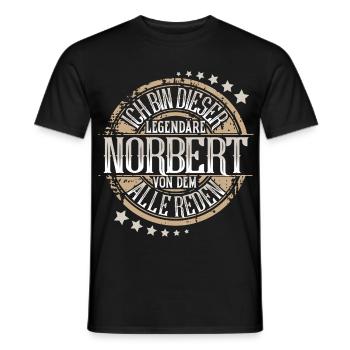 Norbert - Männer T-Shirt - Schwarz - Vorne - AI Model Male 178 light (178cm)