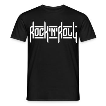 Logo de typographie personnalisée Rock’N’Roll - T-shirt homme - noir - Devant - AI Model Male 178 light (178cm)