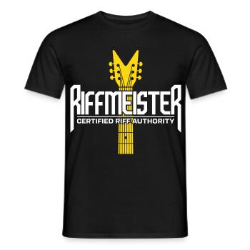 Riffmeister-Gitarre - Männer T-Shirt - Schwarz - Vorne - AI Model Male 178 light (178cm)