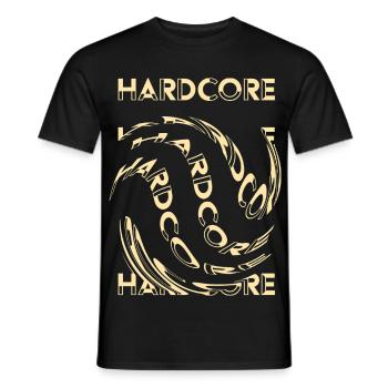 Hardcore Techno Rave Outfit – Festival Gabber - Männer T-Shirt - Schwarz - Vorne - AI Model Male 178 light (178cm)