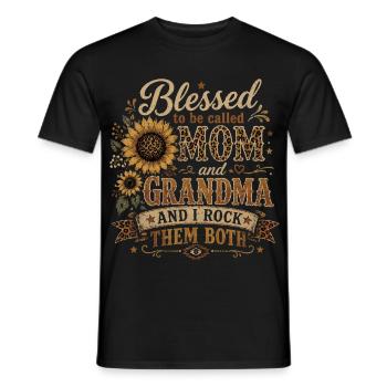 Wunderbare Mama und Oma | Muttertagsgeschenk - Männer T-Shirt - Schwarz - Vorne - AI Model Male 178 light (178cm)
