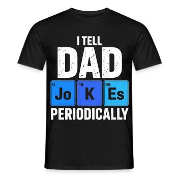 Papa Periodic Jokes Tee - Männer T-Shirt - Schwarz - Vorne - AI Model Male 178 light (178cm)