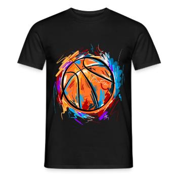 Basket-ball - T-shirt homme - noir - Devant - AI Model Male 178 light (178cm)