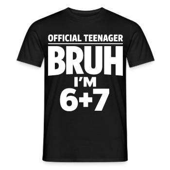 Geburtstags-Teenie-Humorgeschenk für 13-jährige - Männer T-Shirt - Schwarz - Vorne - AI Model Male 178 light (178cm)