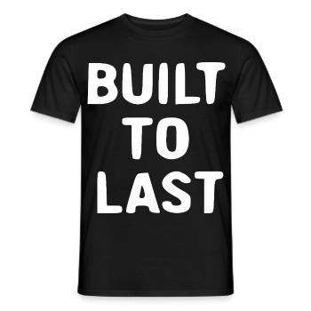 Bull to Last – Kühne Typografie - Männer T-Shirt - Schwarz - Vorne - AI Model Male 178 light (178cm)