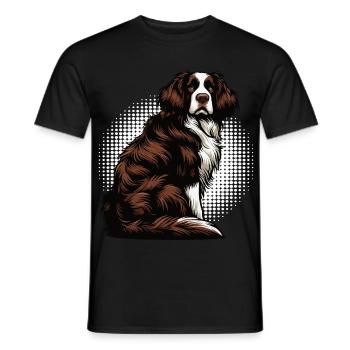 Münsterländer Münsterländer owner Münsterhund - Men's T-Shirt - black - Front - AI Model Male 178 light (178cm)
