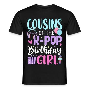 Cousins de la fille anniversaire de la K-Pop - T-shirt homme - noir - Devant - AI Model Male 178 light (178cm)