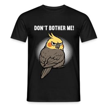Don't Bother Me Cockatiel - Men's T-Shirt - black - Front - AI Model Male 178 light (178cm)