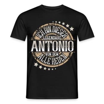Antonio - Männer T-Shirt - Schwarz - Vorne - AI Model Male 178 light (178cm)