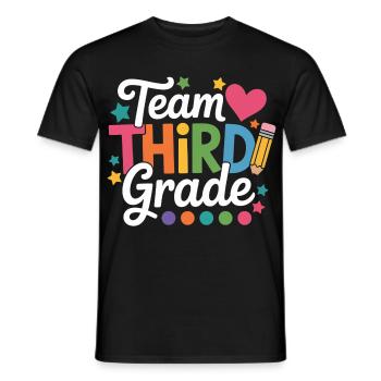 Équipe Troisième Classe - T-shirt homme - noir - Devant - AI Model Male 178 light (178cm)