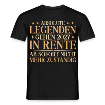 Nicht zuständig Legenden gehen 2027 in Rente - Männer T-Shirt - Schwarz - Vorne - AI Model Male 178 light (178cm)